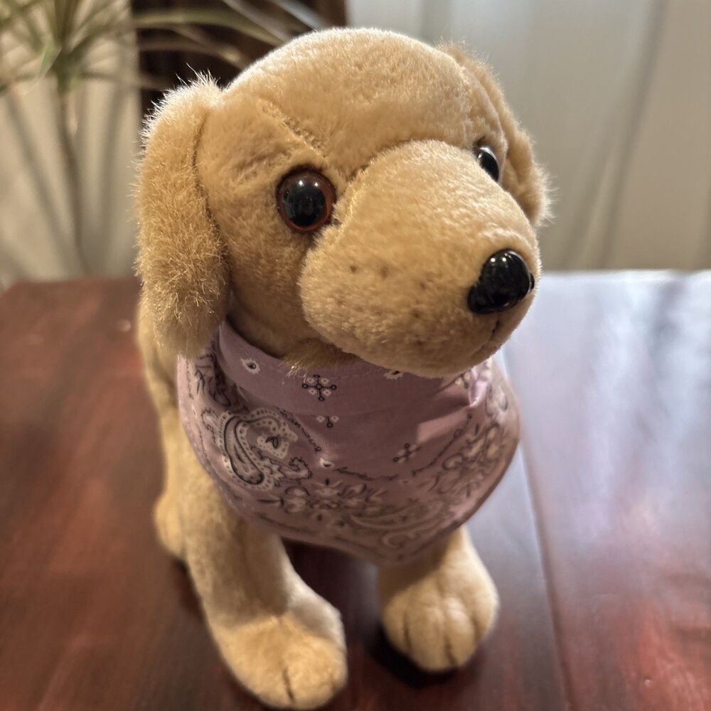 American Girl Sandy Golden Retriever Poseable Plush Dog w/ Bandana